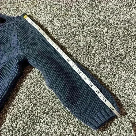 Womens Cynthia Rowley Blue Cable Knit Pullover Sweater Size Medium - Picture 4 of 9